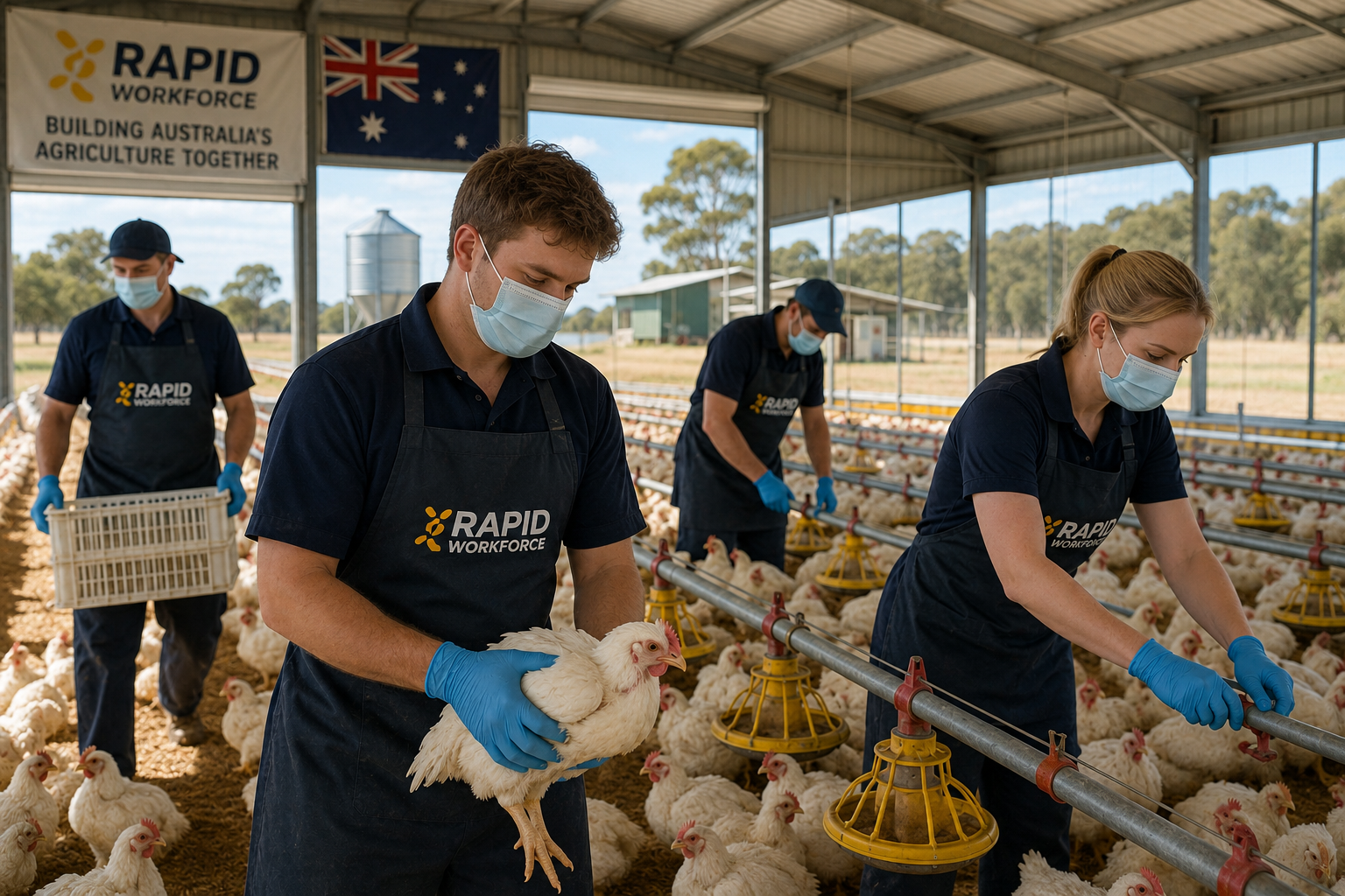 Rapid Workforce crew on site